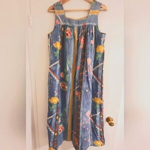 Printed Denim Dress